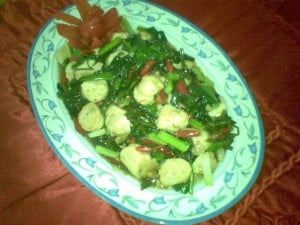 Resep Tumis Kangkung Baso Bumbu Terasi