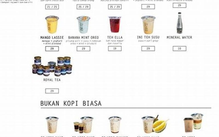 Daftar Menu Kopi Nako: Menikmati Citra Rasa yang Menggugah Selera