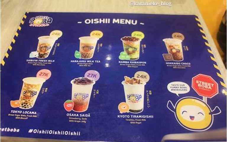 Menu Street Boba Best Seller
