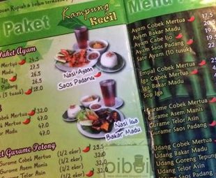 Menu Paket Kampung Kecil