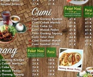 Daftar Menu Kampung Kecil