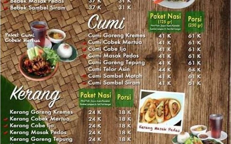 Daftar Menu Kampung Kecil: Nikmati Hidangan Tradisional yang Menggugah Selera