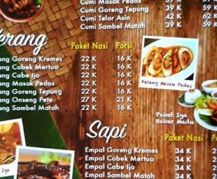 Menu Kampung Kecil Cibinong