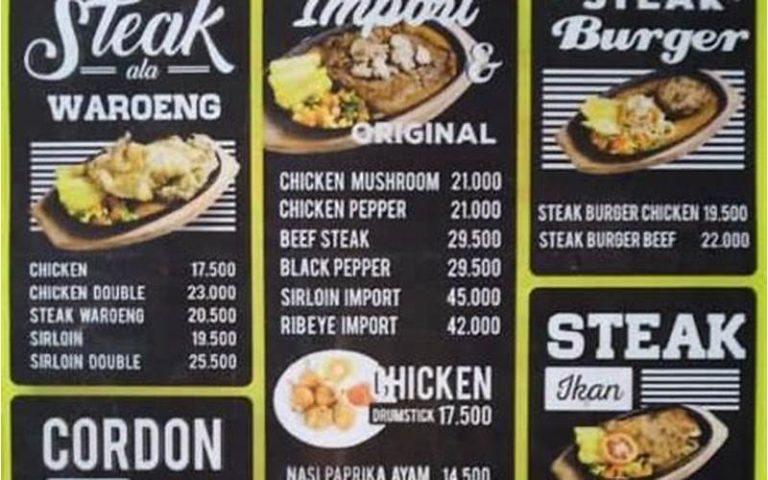 Menu Waroeng Steak Semarang: Delightful Flavors for Steak Lovers