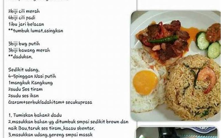 Resep Bahasa Inggris dan Artinya