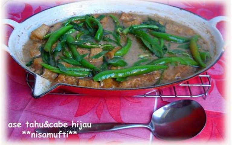 Resep Ase Cabe Hijau Tahu