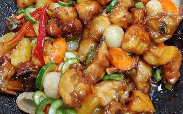 resep ayam asam manis nanas