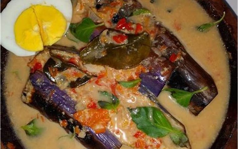 Resep Pecel Terong Bumbu Kemiri