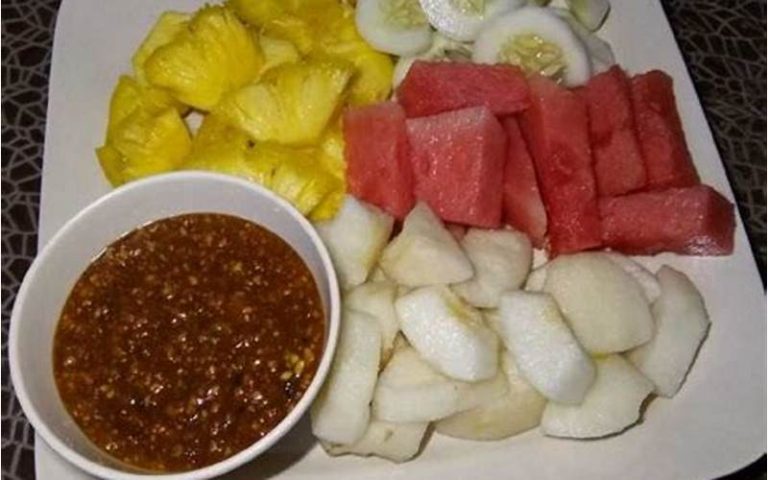 Resep Rujak Buah Bumbu Kacang