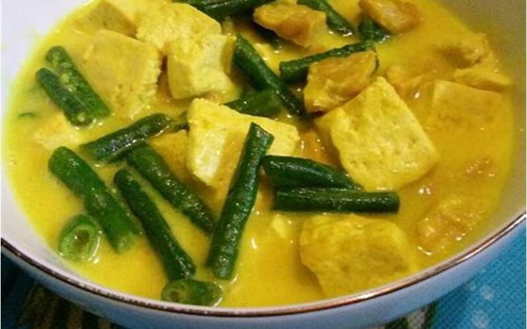 Resep Tahu Santan Kuning Pedas